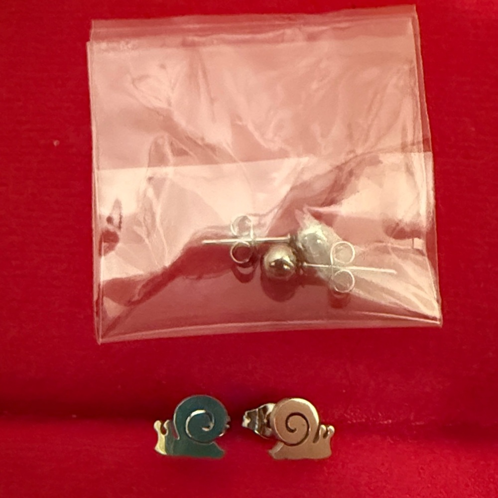 Free w/ Purchase-NWOT Snail Stud Earrings and Ball Studs